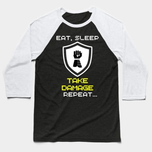 Gamer Tank Eat Sleep Take Damage Repeat Baseball T-Shirt